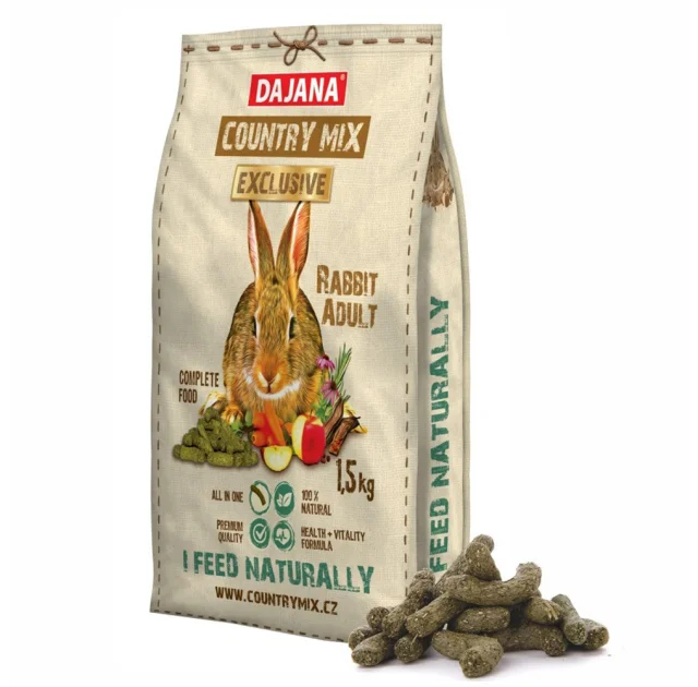 Корм Dajana Pet Country Mix Exclusive Adult для декоративних кроликів, 1.5 кг