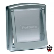 Пластиковая дверь PetSafe для собак и кошек до 7 кг, для входной двери, серая, 23.6×19.8 см