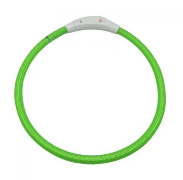 Нашийник LED світиться Croci для собак, USB, силікон, зелений, 40 см