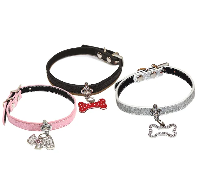 Нашийник Croci Charm, для собак, екошкіра, стрази, кольора в асортименті, 1×30 см