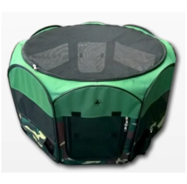 Сумка-манеж для выставок Croci Fence Fast&Easy, для собак и кошек, зелёная, 116×116×71 см