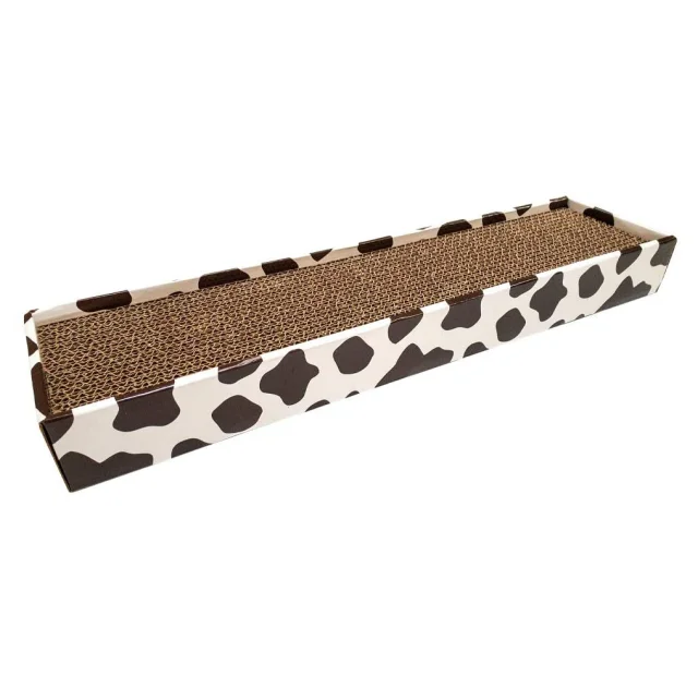 Когтеточка Croci Animalier, для котов, гофрированный картон, корова, 48×12×5 см