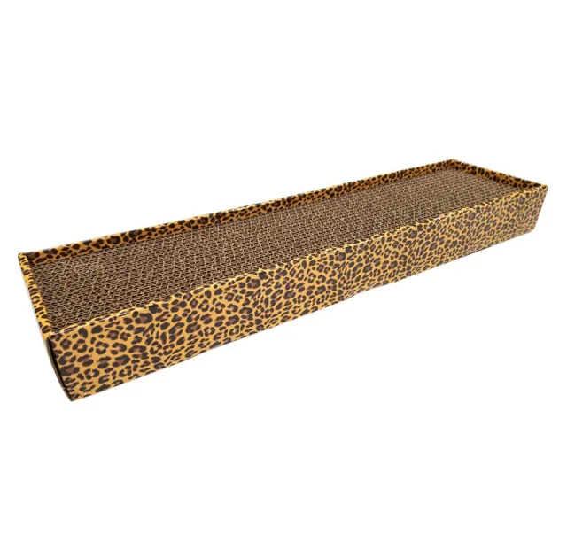 Когтеточка Croci Animalier, для котов, гофрированный картон, леопард, 48×12×5 см