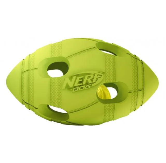 Игрушка Hagen Nerf мяч регби светящийся, для собак, 10 см