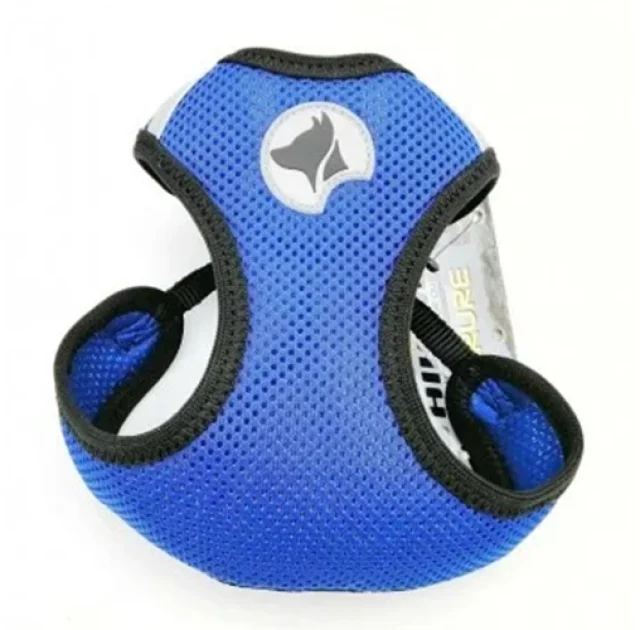 Набор Croci Hiking Parure для собак, шлея+поводок, нейлон, размер M, синий, 23-26 см/35-41 см