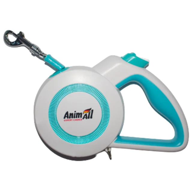 Повідець-рулетка AnimAll Reflector для собак вагою до 15 кг, 3 м, блакитно-біла