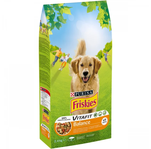 Сухий корм Purina Friskies Balance для собак, з куркою і овочами, 2.4 кг