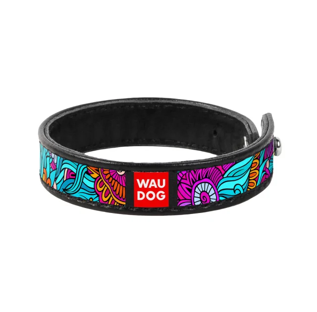 Браслет WAUDOG Design,  с рисунком "Лето", ширина 15 мм, длина 18-20 см, черный
