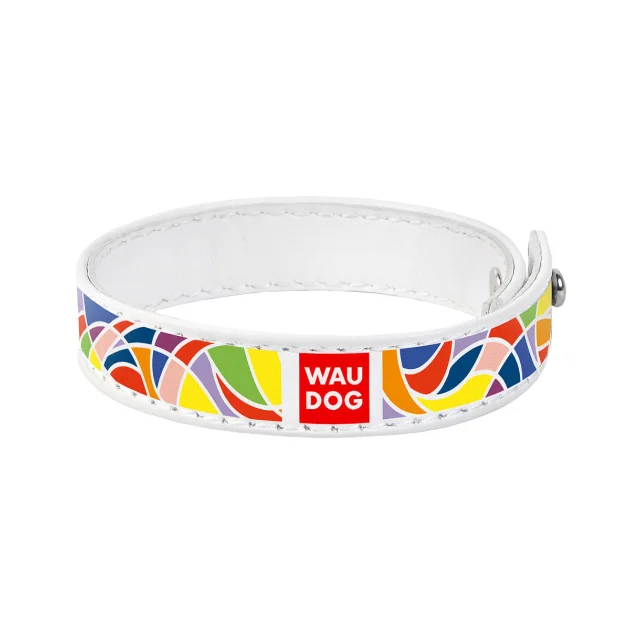 Браслет WAUDOG Design,  с рисунком "Витраж", ширина 15 мм, длина 18-20 см, белый
