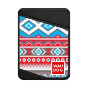 Візитниця WAUDOG Design, з малюнком "Етно", ширина 70 мм, довжина 95 мм, чорний