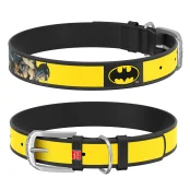 Ошейник WAUDOG Design с QR паспортом, рисунок "Бэтмен2" ширина 12 мм, длина 20-28 см, черный