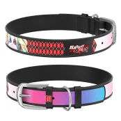 Ошейник WAUDOG Design с QR паспортом, рисунок "Харли Квинн" ширина 20 мм, длина 29-38 см, черный