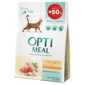 Сухой корм Optimeal для взрослых кошек, с курицей, 200 + 100 г