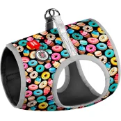 Шлея Waudog для собак, з малюнком Пончики, чорний, розмір XS1, 24-27 см, 18-20 см