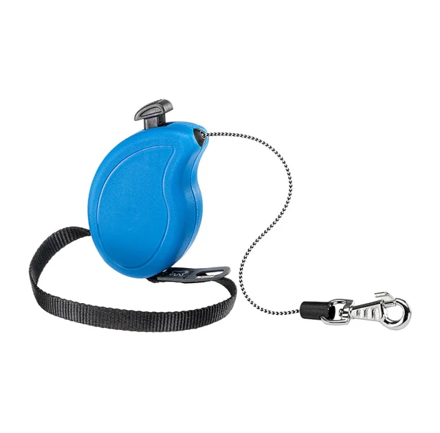 Рулетка-поводок Ferplast Flippy One Cord Mini для собак, з шнуром, блакитний, 9.2×2.7×6 см