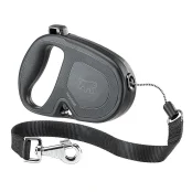 Рулетка-поводок Ferplast Flippy One Cord для собак, з шнуром, розмір L, чорний, 17.6×3.6×12.1 см