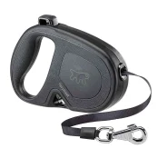 Рулетка-поводок Ferplast Flippy One Tape для собак, зі стрічкою, розмір L, чорний, 17.6×3.6×12.1 см