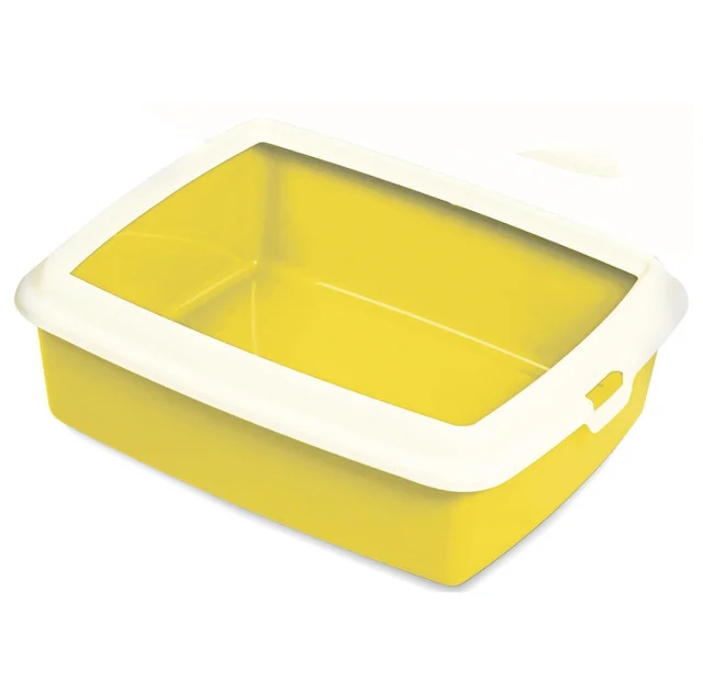 Туалет MPS Hydra Mini Yellow для кошек, с рамкой, желтый, 43×31×12 см