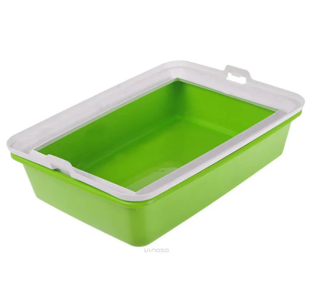 Туалет MPS Hydra Mini Green для кошек, с рамкой, зеленый, 43×31×12 см
