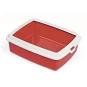 Туалет MPS Hydra Mini Red для кошек, с рамкой, красный, 43×31×12 см