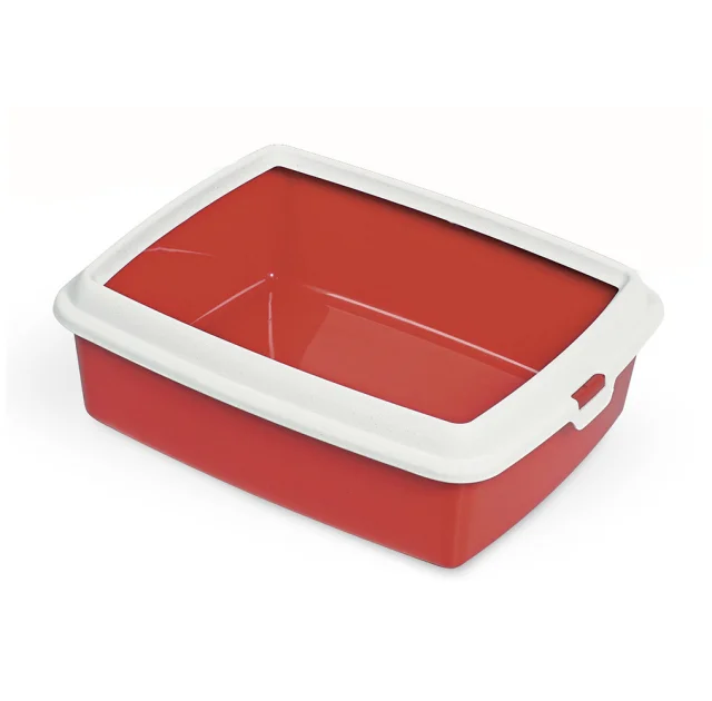 Туалет MPS Hydra Mini Red для кошек, с рамкой, красный, 43×31×12 см