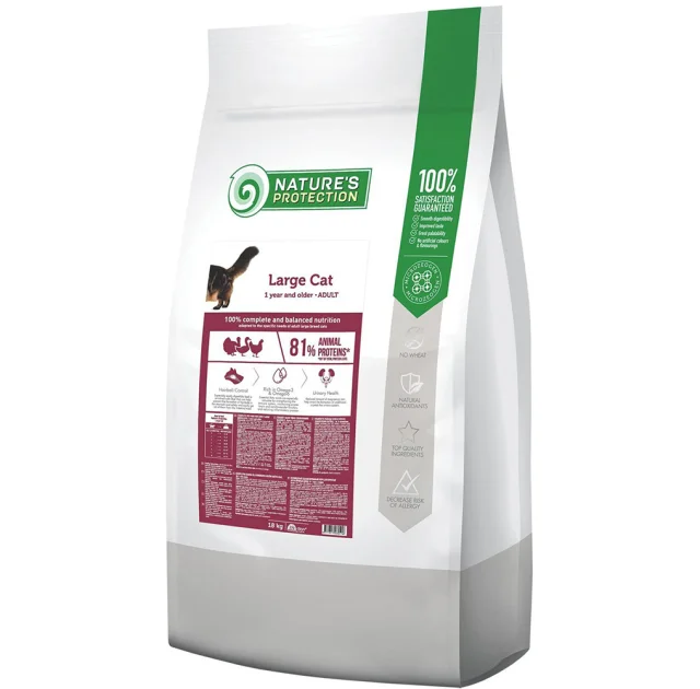 Сухой корм Nature's Protection Large Cat Adult для кошек крупных пород, 18 кг