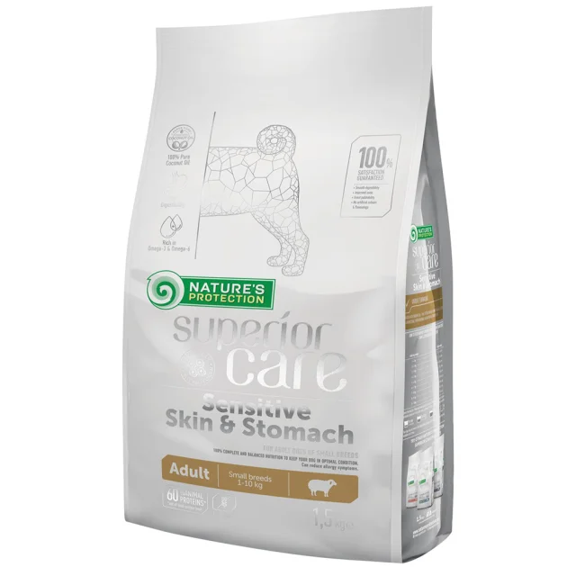 Сухий корм Nature's Protection Sensitive для собак дрібних порід, з чутливим травленням, 1.5 кг