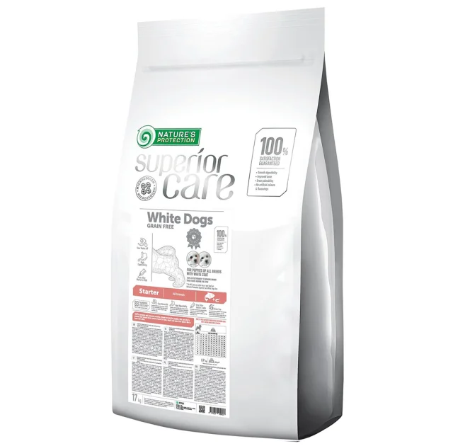 Сухой корм Nature's Protection White Grain Free Starter для щенков, гипоаллергенный, 17 кг