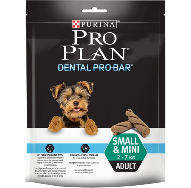 Ласощі Purina Pro Plan Dental Pro-Bar для підтримки здоров'я порожнини рота собак малих порід, 150 г