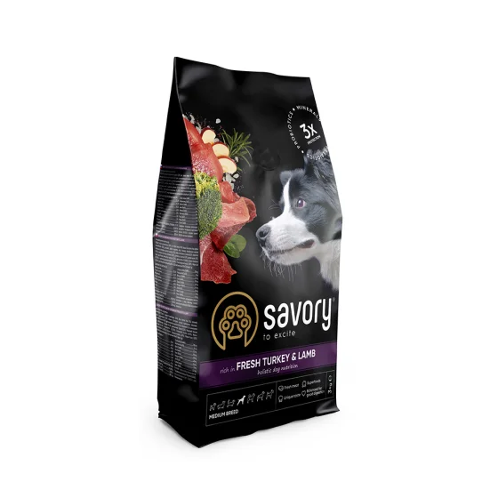 Сухий корм для собак середніх порід Savory