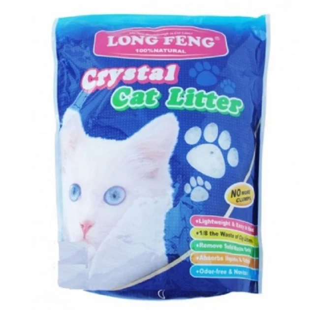 Силікагелевий наповнювач Long Feng Кристал, для кішок, 3.6 л