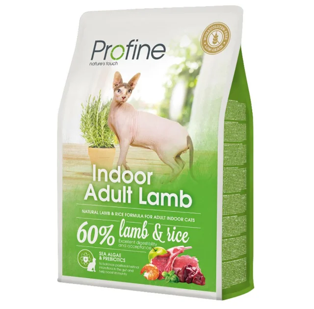 Сухой корм Profine Cat Indoor, для кошек живущих в помещении, с ягнёнком и рисом,  300 г