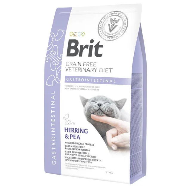 Сухой корм Brit GF Veterinary Diets Cat Gastrointestinal, для взрослых кошек, 2 кг