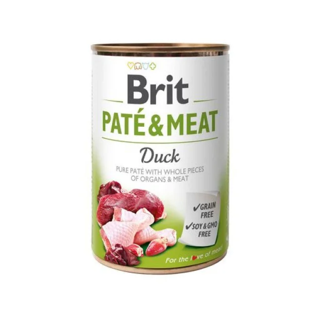 Консерви Brit Paté & Meat Dog, для собак, з качкою, 400 г