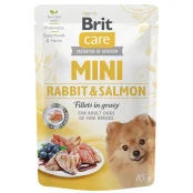 Вологий корм Brit Care Mini pouch, для собак, філе кролика і лосося в соусі, 85 г