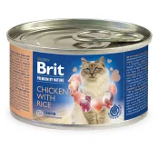 Консерва Brit Premium by Nature Cat, для кошек, курица с рисом, 200 г