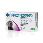 Капли KRKA Фиприст комбо от блох и клещей для собак весом 40-60 кг, 4.02 мл×3 пипетки