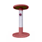 Драпак Cristel для котів двоповерховий, круглий, джут, червоний, 40×35 см