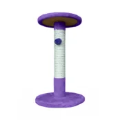 Драпак Cristel для котів двоповерховий, круглий, джут, бузковий, 40×35 см