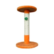 Драпак Cristel для кошек, двухэтажный, сизаль, круглый, оранжевый, 40 × 35 см