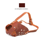 Намордник Cristel для собак, кожаный, "питбультерьер-1", коньяк