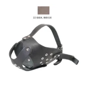 Намордник Cristel для собак, кожаный, "питбультерьер-2", бежевый