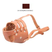 Намордник Cristel для собак, кожаный, "Ротвейлер", коньяк