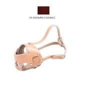 Намордник Cristel для собак, кожаный, "Спаниель", коньяк