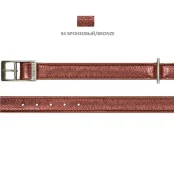 Нашийник Cristel для собак тришаровий, з нікелевої фурнітурою, шкіра, 12 мм / 30 см, бронза