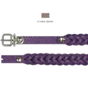 Нашийник Cristel "Колосок" для собак зі шкіри зеніт, 12 мм / 33 см, бежевий