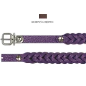 Нашийник Cristel "Колосок" для собак зі шкіри зеніт, 12 мм / 33 см, коричневий