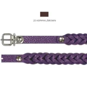 Нашийник Cristel "Колосок" для собак зі шкіри, 12 мм / 33 см, коричневий