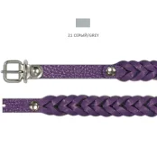 Нашийник Cristel "Колосок" для собак зі шкіри, 12 мм / 33 см, сірий