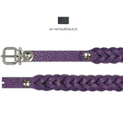 Нашийник Cristel "Колосок" для собак зі шкіри, 12 мм / 33 см, чорний